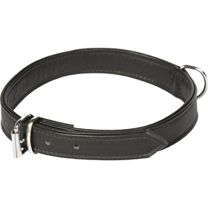 Hundhalsband Breeder's Läder, Svart - SVART, 30CM