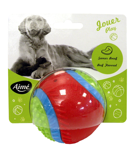 Aimé Trippelboll Hundleksak med smak och bjällra