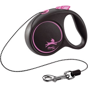 Koppel Flexi Black Design XS 3 m Rosa