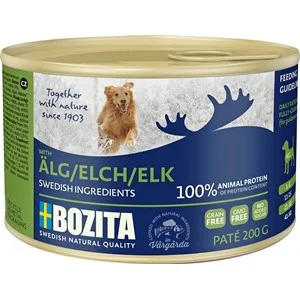 Hundfoder Bozita Paté Älg, 200 g