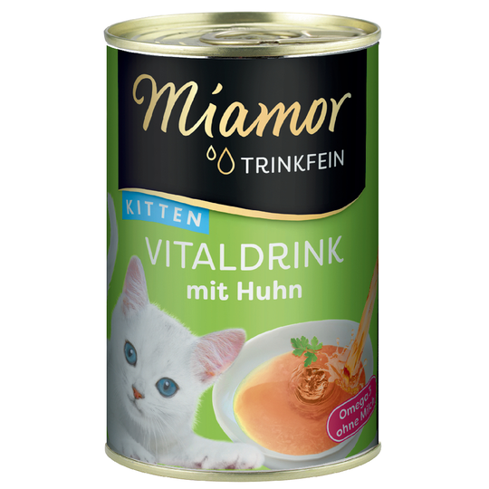 Ekonomipack: Miamor Trinkfein Vitaldrink 24 x 135 ml - Kitten Kyckling