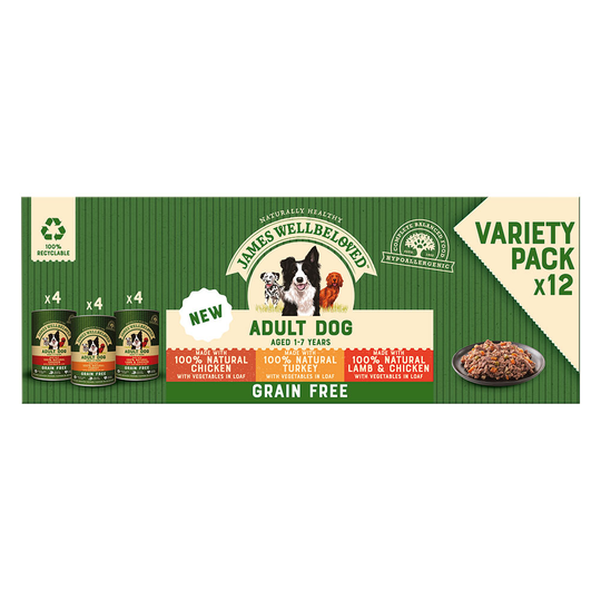 James Wellbeloved Adult Grain Free Mixpaket - Ekonomipack: 48 x 400 g