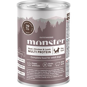Hundfoder Monster Dog Multi Protein Beef/Chicken/Lamb, 400 g