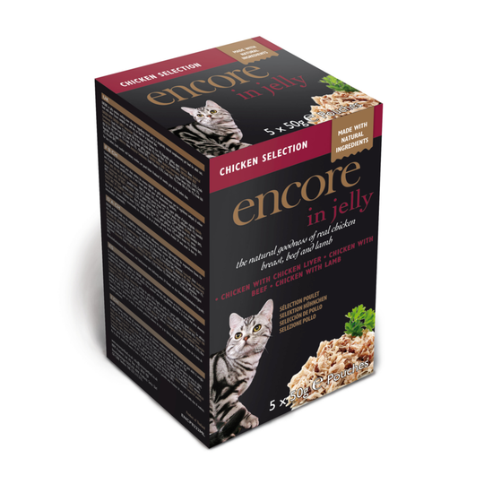 Encore Cat Multipack Pouch i gelé 20 x 50 g - Chicken Selection