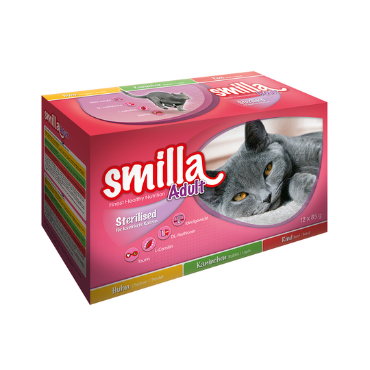 Smilla Sterilised Mixpack portionspåsar - Ekonomipack: 24 x 85 g