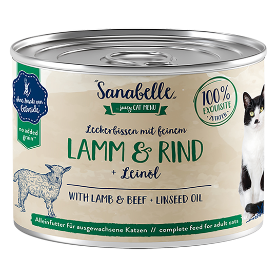Ekonomipack: Sanabelle All Meat 24 x 195 g - Lamm & nötkött