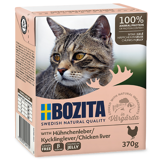 Bozita bitar i gelé 6 x 370 g Kycklinglever