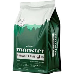 Hundfoder Monster Dog Grain Free Singles Lamb All Breed, 2 kg