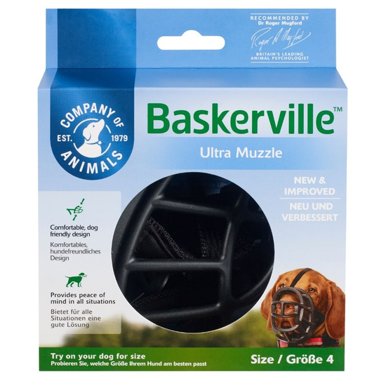 Baskerville Ultra 2.0 munkorg - Stl. 4 t.ex. dalmatiner, pointer