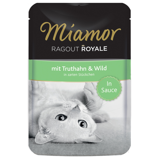 Ekonomipack: Miamor Ragout Royale i sås 44 x 100 g - Kalkon & vilt