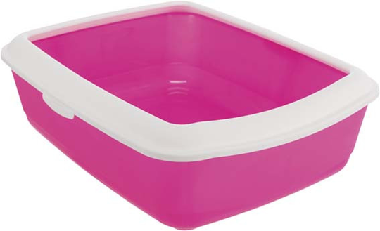 Kattlåda Classic - Rosa/Vit