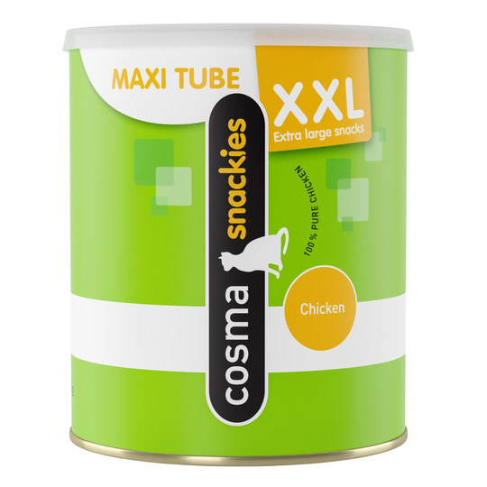 Ekonomipack: Cosma Snackies XXL Maxi Tube frystorkat kattgodis - 3 x kyckling (600 g)