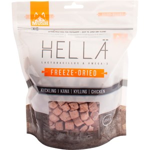 Hundfoder Mush Hellä Frystorkad Kyckling, 250 g