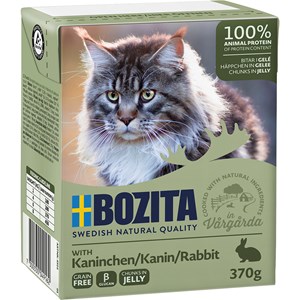 Kattmat Bozita Bitar i gelé med kanin, 370 g