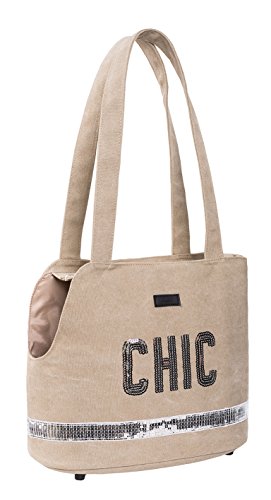 Wouapy GLITTER Transportväska till Hund - Beige