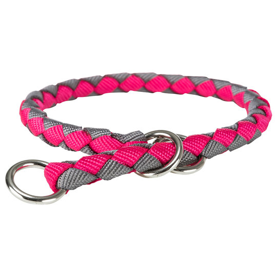 Trixie Cavo Pull Stop halsband, fuchsia/grafit - Stl. XS-S: 25-31 cm halsomfång, ø 12 mm