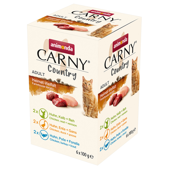 Animonda Carny Country Adult Multipack 6 x 100 g - Rural Variety (3 sorter)