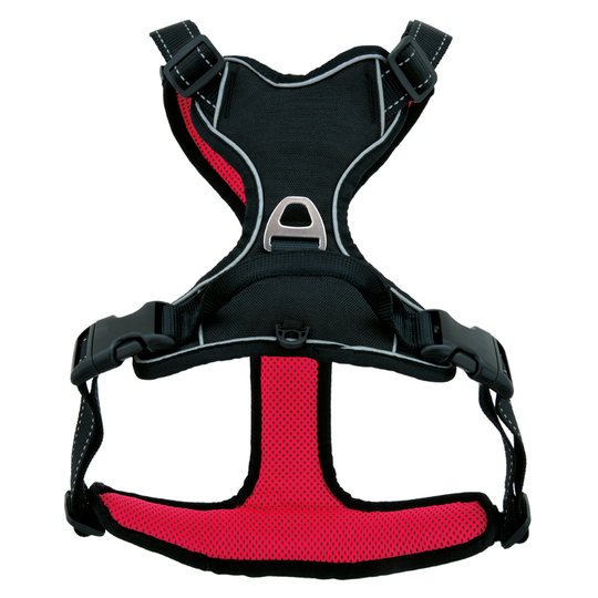 Pawz & Pepper Strong Harness - röd/svart - Stl. M: bröstomfång 56 - 68 cm