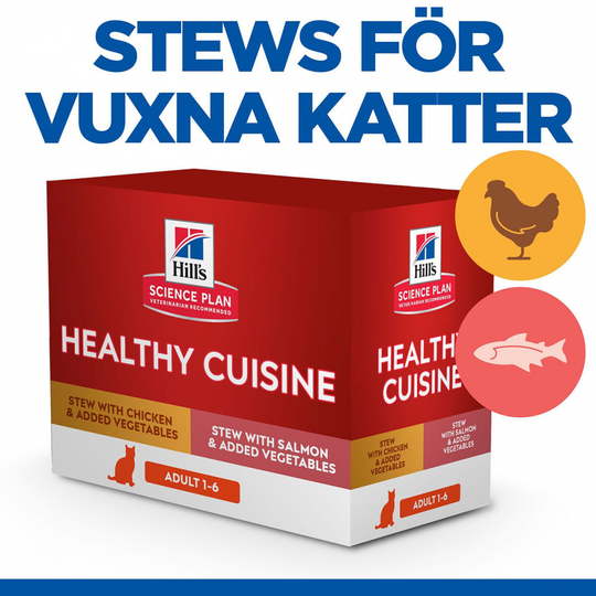 Hill's Science Plan Feline Adult Healthy Cuisine Chicken & Salmon 12x80 g