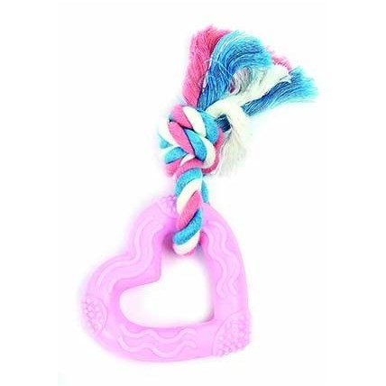 Hundleksak Teether Heart Little rascals