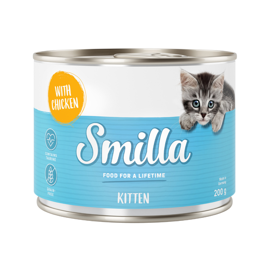 Ekonomipack: Smilla Kitten 24 x 200 g - Kyckling