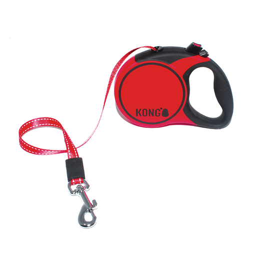 KONG Terrain rullkoppel rött - S: upp till 20 kg, bandlängd ca 5 m