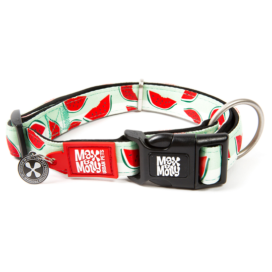 Max & Molly Smart ID Watermelon halsband - Stl. L: 39-62 cm halsomfång, B 25 mm