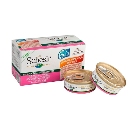 Schesir Adult Multipack Skinka i Gelé 6 x 50 g