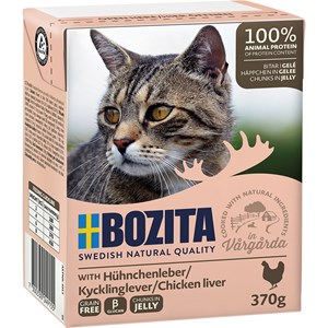 Kattmat Bozita Bitar i gelé med kycklinglever, 370 g