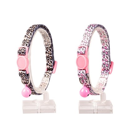 Katthalsband Nylon Panther, Rosa