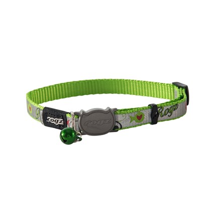 Katthalsband Rogz Reflectocat Lime Fish XS