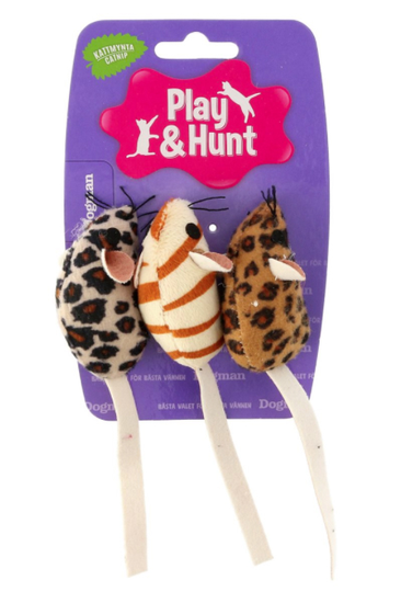 Safarimöss kattleksak 3-pack