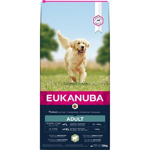 Hundfoder Eukanuba Adult Large Breed Lamm & Ris, 12 kg