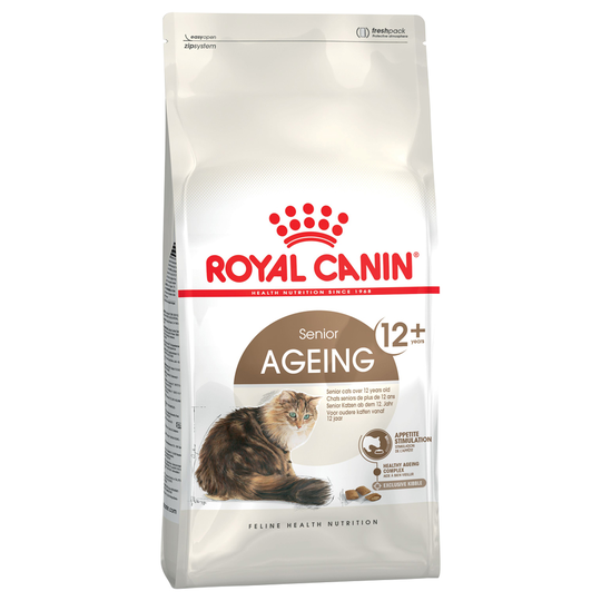 Ekonomipack: 2 x Royal Canin kattfoder till lågpris - Ageing +12 (2 x 4 kg)