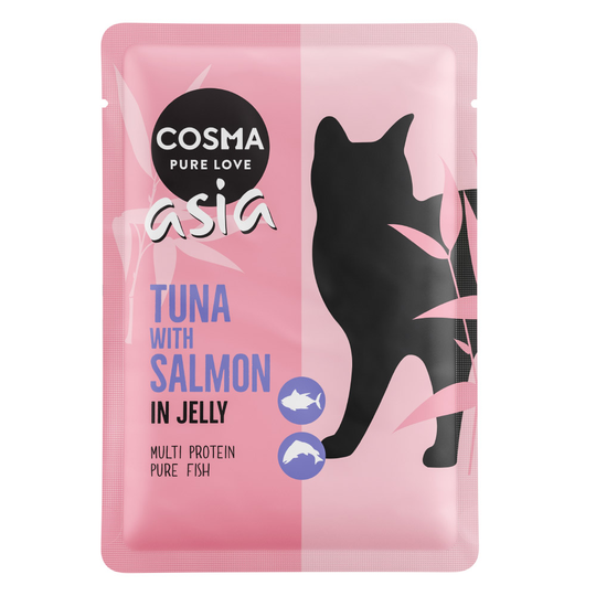 Ekonomipack: Cosma Asia portionspåsar 48 x 100 g Tonfisk & lax