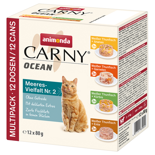Blandpack: Animonda Carny Ocean 4 sorter Mix II (4 sorter) 24 x 80 g