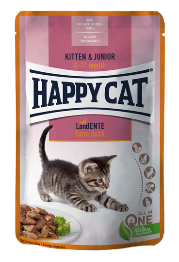 HappyCat portionspåse Junior, farm duck