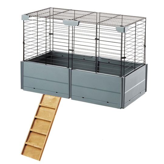 Ferplast Multipla Double smådjursbur - Tillbehör: takutbyggnad L 37 x B 72 x H 50 cm