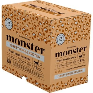 Kattmat Monster Cat Pouches Adult Turkey, 8x85 g