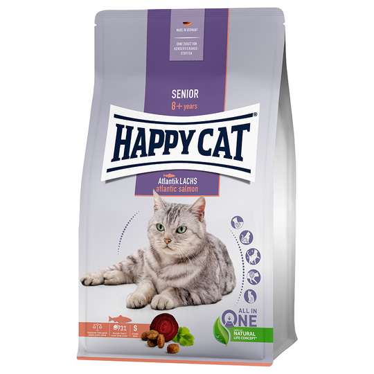Happy Cat Senior Atlantic Salmon - Ekonomipack: 2 x 4 kg
