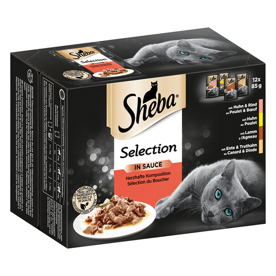 Ekonomipack: 48 x 85 g Sheba portionspåsar - Selection in Sauce