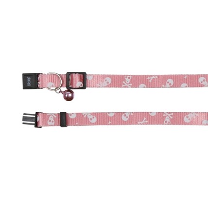 Katthalsband kattunge Döskalle Rosa