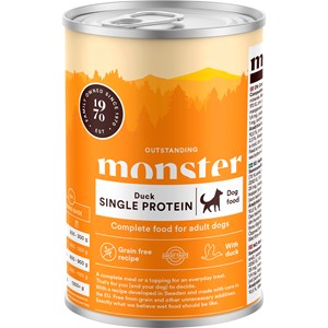 Hundfoder Monster Dog Adult Single Protein Duck, 400 g