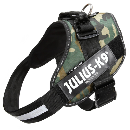 JULIUS-K9 IDC®-Powersele camouflage - Stl. 1: bröstomfång 63 - 85 cm