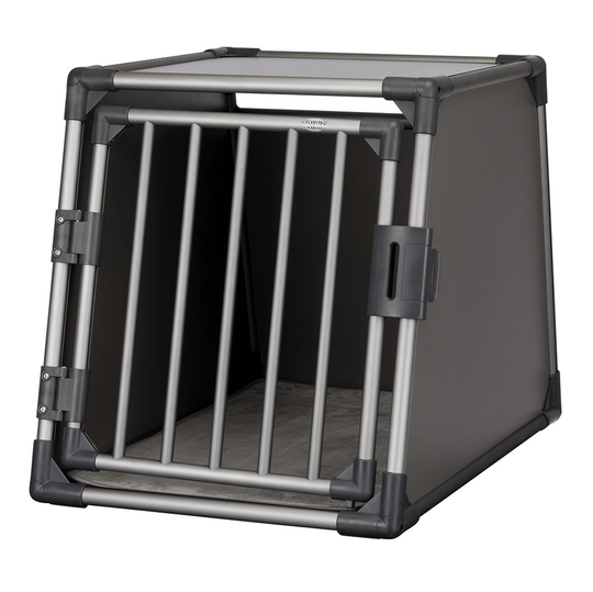 Trixie Aluminium grafit transportbur - M-L: B 61 x T 86 x H 65 cm