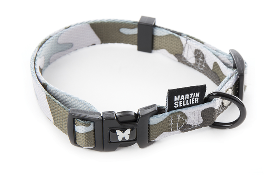 Martin Sellier Justerbart Nylonhalsband Hund- Camouflage (40 - 55 cm)