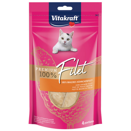 Vitakraft Premium Filet - Ekonomipack: 2 x 70 g Kyckling