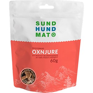 Hundgodis Sund hundmat Frystorkad oxnjure 60 g