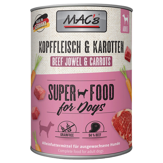 MAC's Adult 6 x 800 g - Huvudkött & morötter