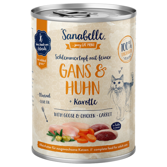 Sanabelle All Meat 6 x 380 g - Gås & kyckling